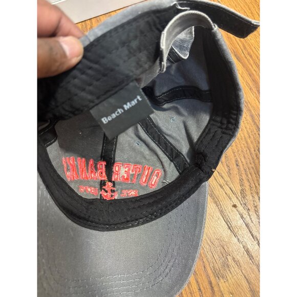 Beach Mart Outer Banks Gray Dad Hat Adjustable Cotton Embroidered - Picture 6 of 7